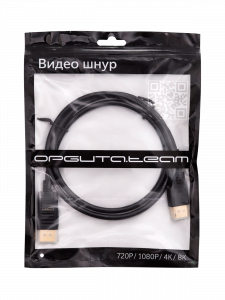 Видеошнур Displayport (DP) / Displayport (DP) 3 метра Орбита OT-AVW60 силиконовый